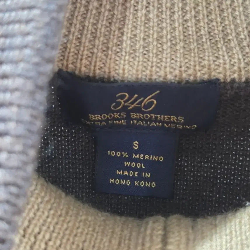 [BUNJANG] Brooks Brothers Merino Wool Half-Zip Argyle Knit Sweater / 브룩스브라더스 메리노울 풀오버 하프집업 아가일 니트 S