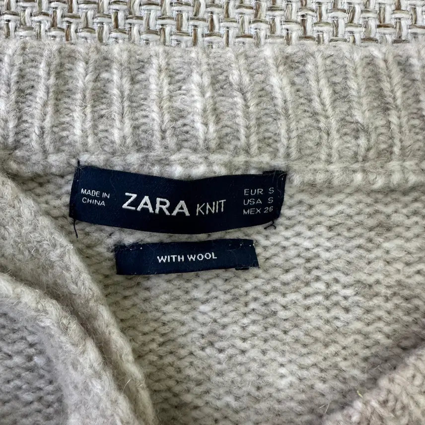 [BUNJANG] ZARA Lace-Up Knit Sweater / S 자라 레이스업 니트 스웨터 0401D