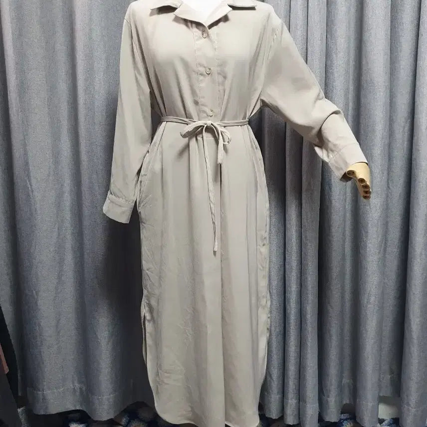 [BUNJANG] Earl Grey Flowing Knot Dress / 얼그레이 차르르 매듭원피스