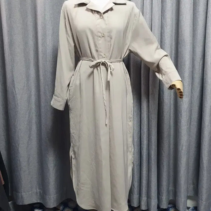 [BUNJANG] Earl Grey Flowing Knot Dress / 얼그레이 차르르 매듭원피스