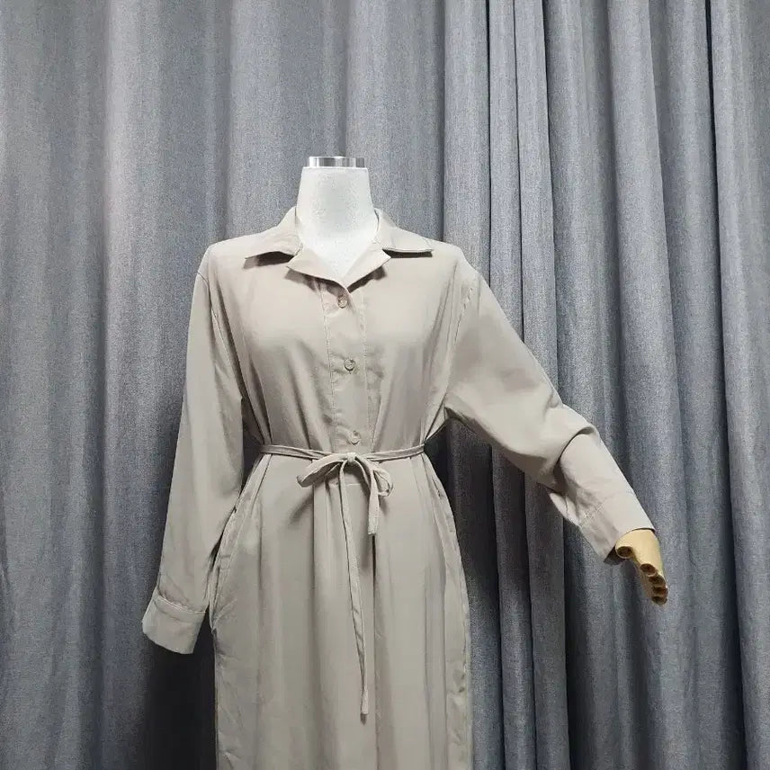 [BUNJANG] Earl Grey Flowing Knot Dress / 얼그레이 차르르 매듭원피스