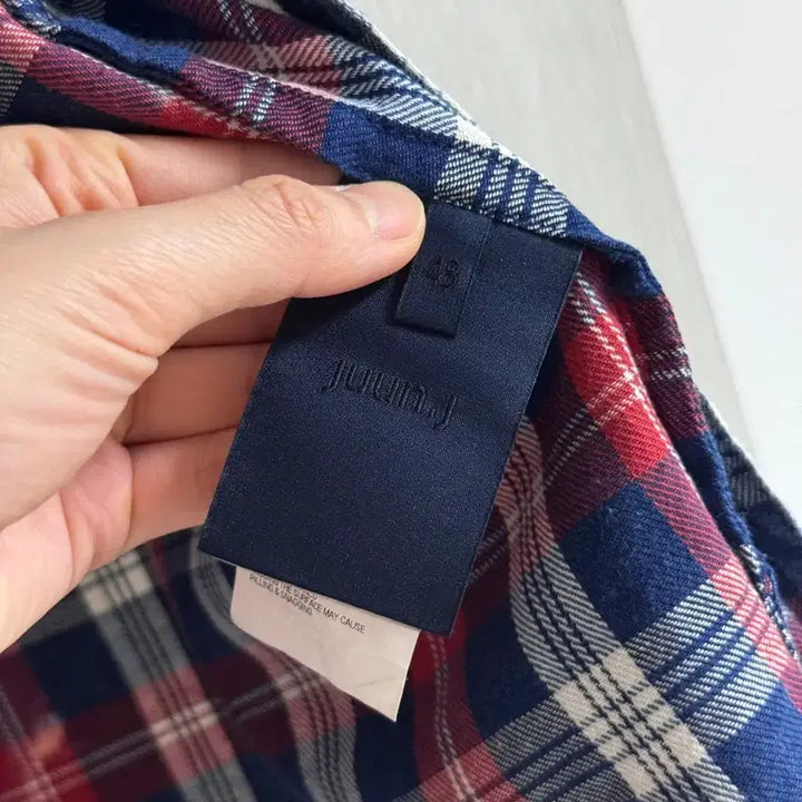 [BUNJANG] Juun.J Island Washing Brick Red Check Max Fit Shirt - Red / [48] 준지 아일랜드 워싱 브릭 레드 체크 맥스핏 셔츠 - 레드