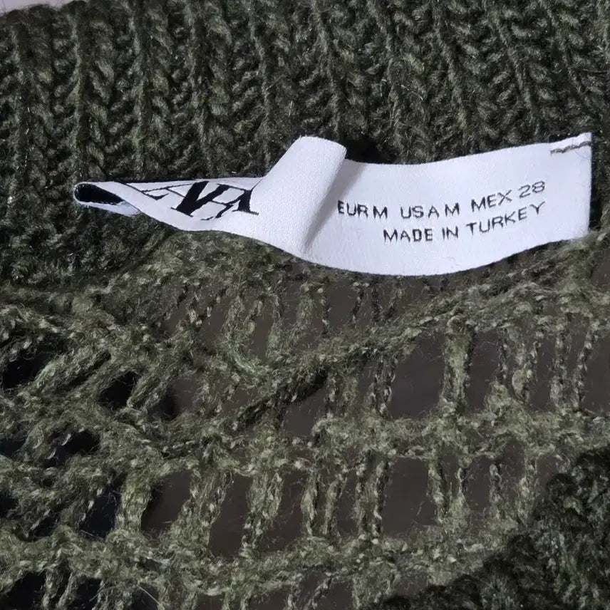 [BUNJANG] Zara Alpaca Mesh Stripe Knit Sweater / M 자라 알파카 메쉬 스트라이프 니트
