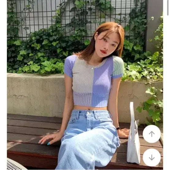 [BUNJANG] Jennie Slim Ribbed Crop Top / 제니 슬림 골지크롭티