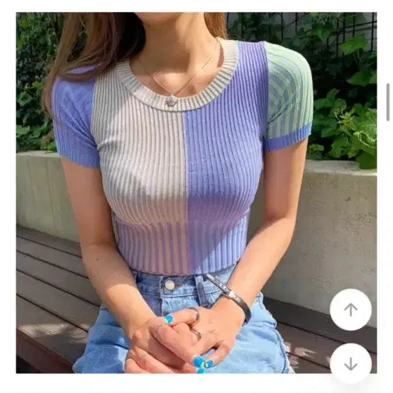 [BUNJANG] Jennie Slim Ribbed Crop Top / 제니 슬림 골지크롭티