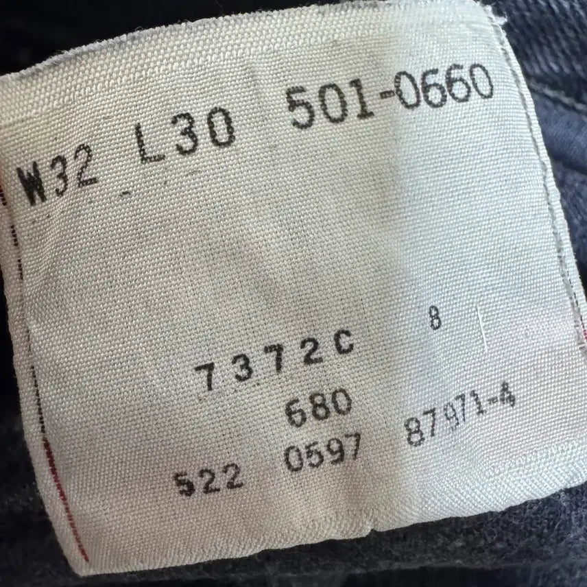 [SOLD OUT] 빈티지 90s 리바이스 Levis 501 블랙 32/30