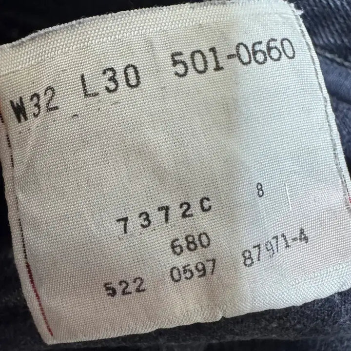 [SOLD OUT] 빈티지 90s 리바이스 Levis 501 블랙 32/30