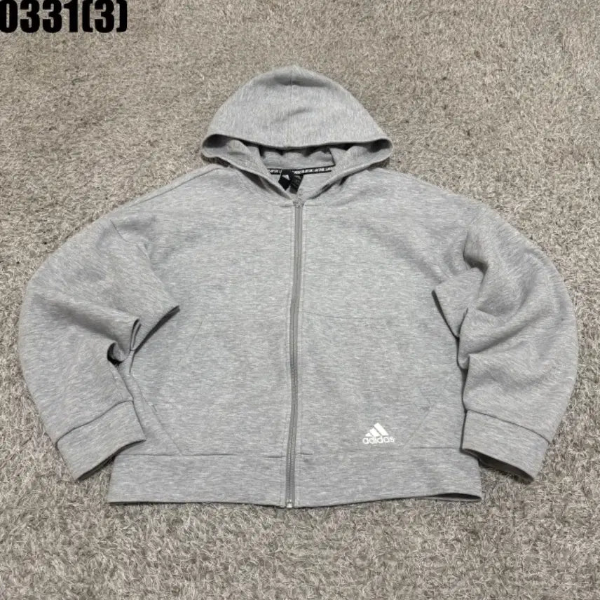 [BUNJANG] Adidas Gray Hooded Zip-up Jacket (Size S) / 아디다스 회색 후드집업s 0331