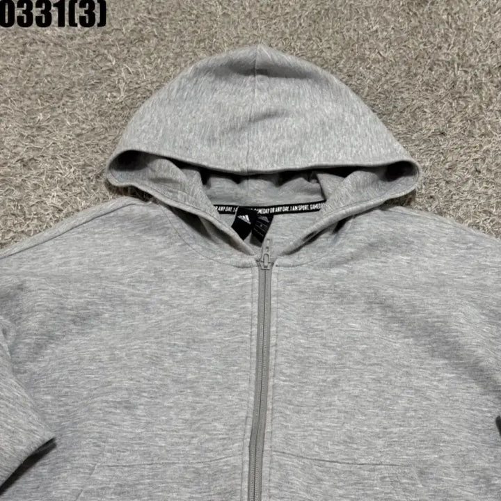 [BUNJANG] Adidas Gray Hooded Zip-up Jacket (Size S) / 아디다스 회색 후드집업s 0331