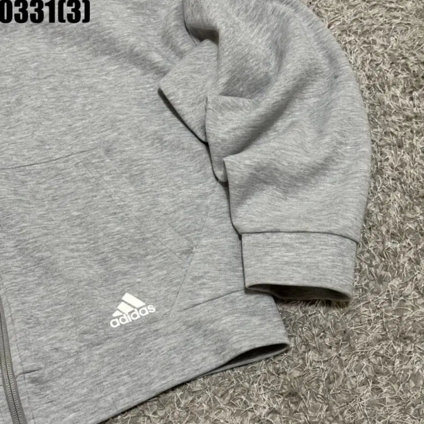 [BUNJANG] Adidas Gray Hooded Zip-up Jacket (Size S) / 아디다스 회색 후드집업s 0331