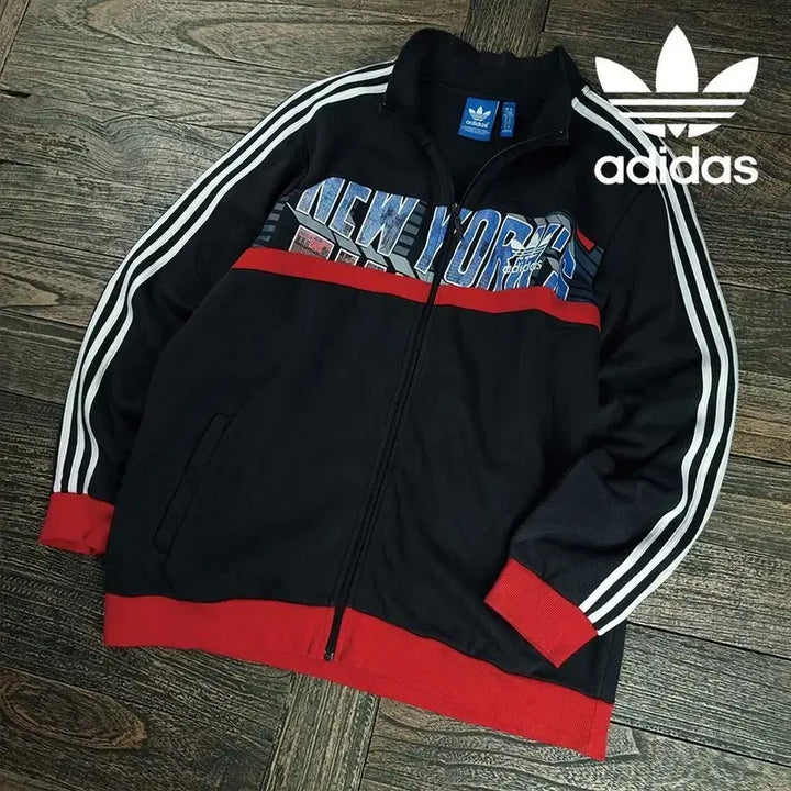 [SOLD OUT] 아디다스 뉴욕 져지 트랙탑 집업 자켓 블랙 M19756