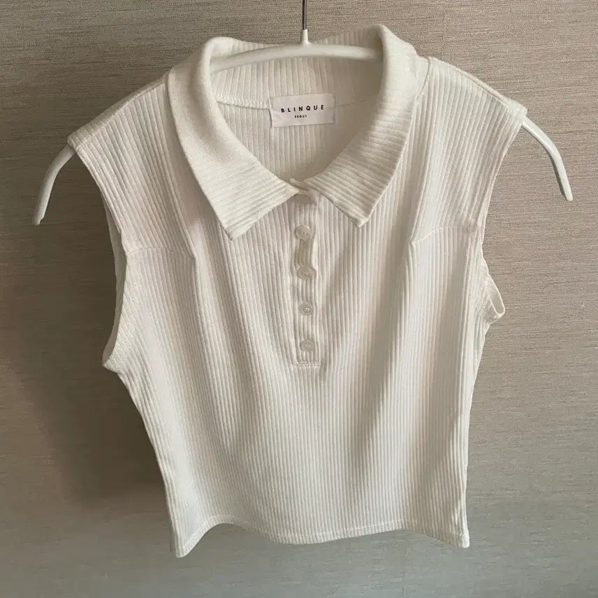 [BUNJANG] Ennel Concept J Ribbed Knit Tank Top / [1회 착용] 카라 민소매 골지 나시 니트 드오브 더마농 엔뉴엘 컨셉제이
