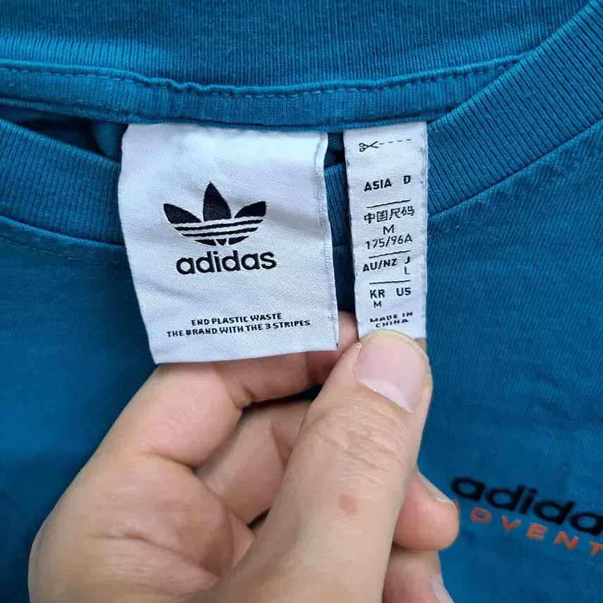 [BUNJANG] Adidas Adventure Short Sleeve T-shirt Blue M / 아디다스 어드벤처 반팔 티셔츠 블루 M