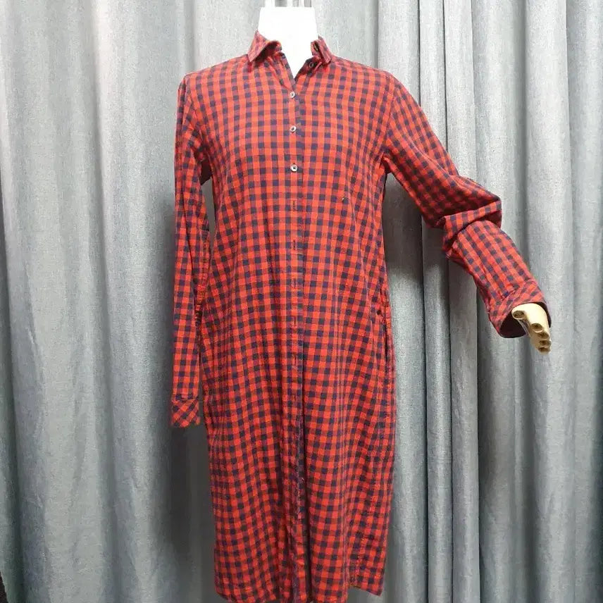 [BUNJANG] Tommy Hilfiger Checkered Long Shirt / 타미힐피거 체크 롱남방