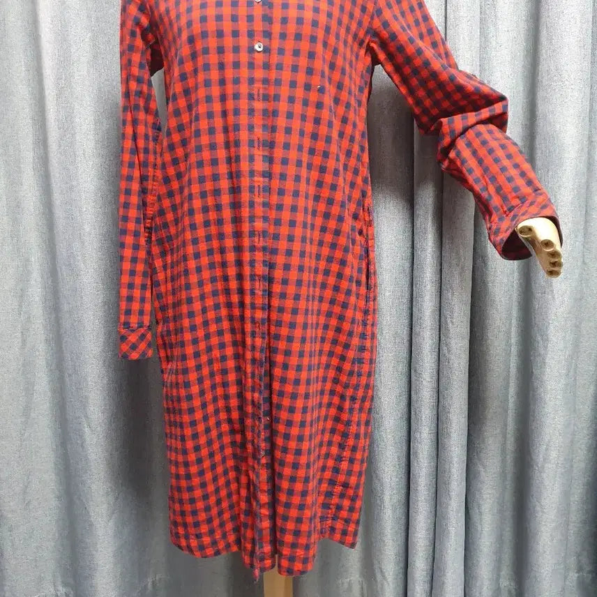 [BUNJANG] Tommy Hilfiger Checkered Long Shirt / 타미힐피거 체크 롱남방