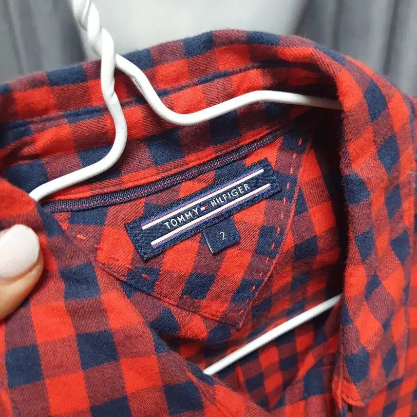 [BUNJANG] Tommy Hilfiger Checkered Long Shirt / 타미힐피거 체크 롱남방