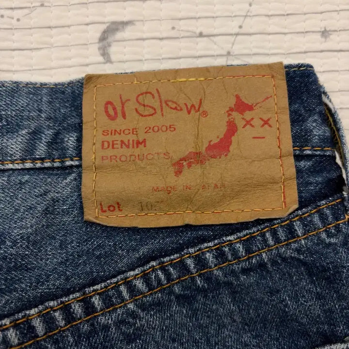 [SOLD OUT] 오어슬로우 105 2 Year Wash 데님팬츠