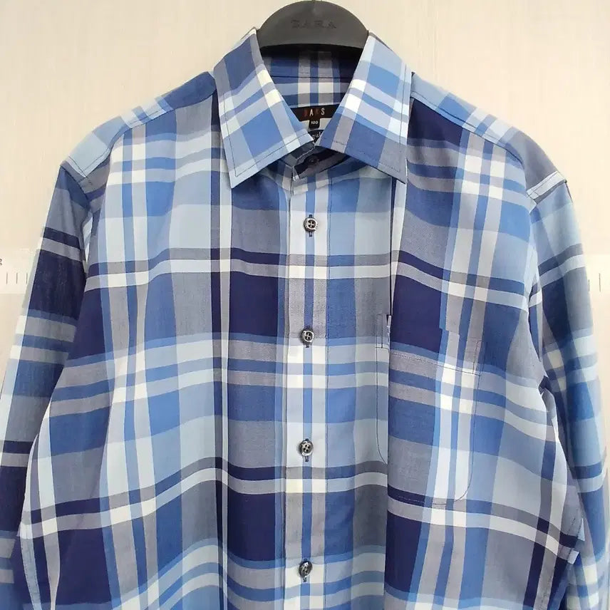 [SOLD OUT] 닥스 블루 체크 긴팔 셔츠