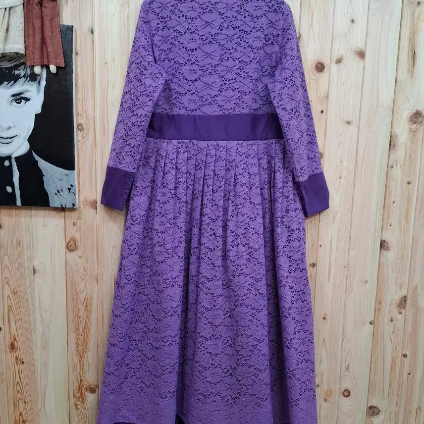 [BUNJANG] Lace Embroidered Jeogori Dress / 레이스 자수 철릭 원피스