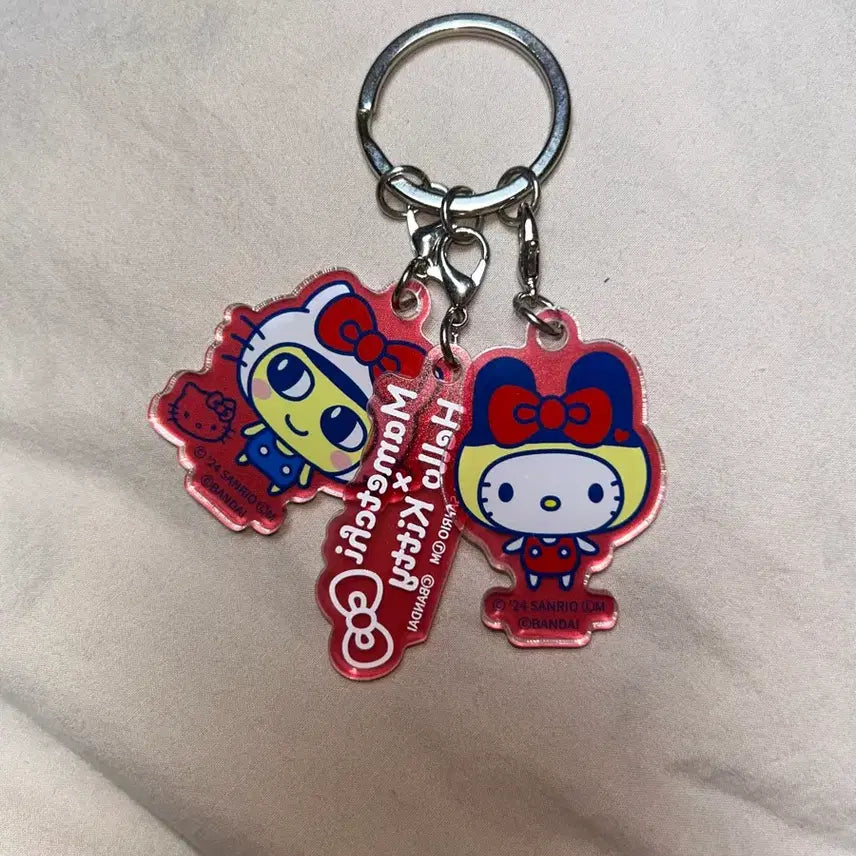 [BUNJANG] Sanrio Hello Kitty Tamagotchi Acrylic Keyring / 새상품) 다마고치 산리오 키티 마메치 아크릴 키링