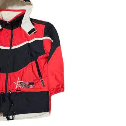 [BUNJANG] LeCAF Old School Vintage Big Logo Quilted Padded Jacket / 르까프 올드스쿨 빈티지 빅로고 누빔 패딩 자켓