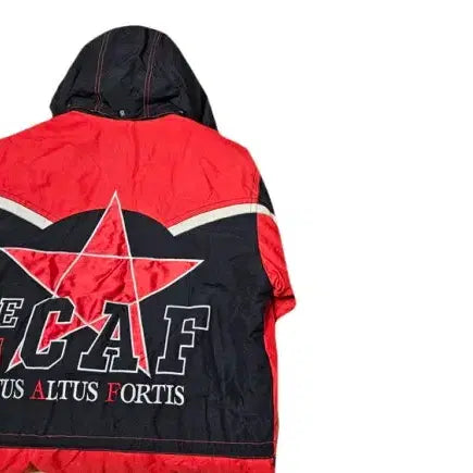 [BUNJANG] LeCAF Old School Vintage Big Logo Quilted Padded Jacket / 르까프 올드스쿨 빈티지 빅로고 누빔 패딩 자켓