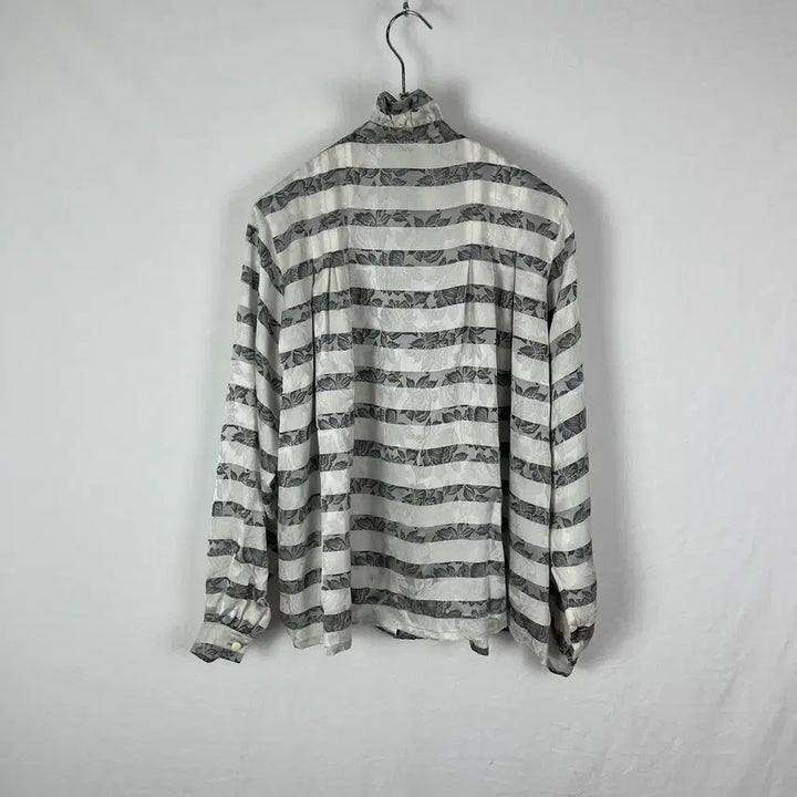 [BUNJANG] Christian Dior Floral Pleated Collar Silk Shirt / 90s Christian Dior 플라워패턴 플리츠 카라 실크 셔츠