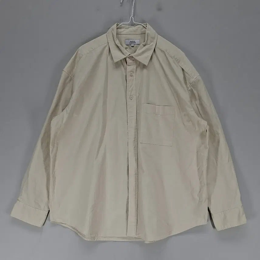 [BUNJANG] Musinsa Standard Ivory Shirt / [AI 93%] 무신사스텐다드 남110 셔츠 봄가을 아이보리 06214