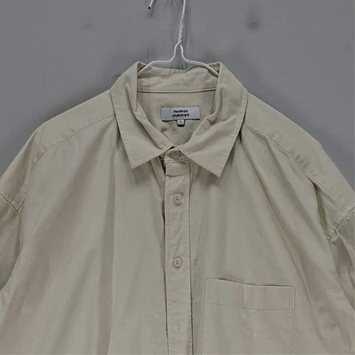 [BUNJANG] Musinsa Standard Ivory Shirt / [AI 93%] 무신사스텐다드 남110 셔츠 봄가을 아이보리 06214