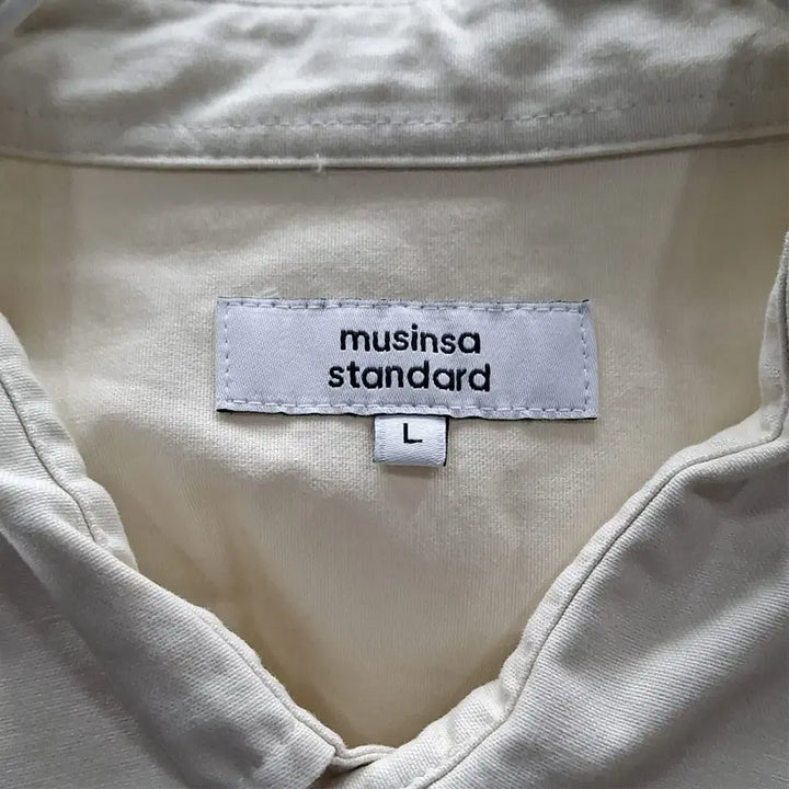 [BUNJANG] Musinsa Standard Ivory Shirt / [AI 93%] 무신사스텐다드 남110 셔츠 봄가을 아이보리 06214
