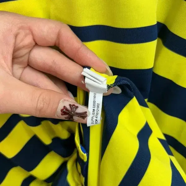 [BUNJANG] Ralph Lauren RLX Yellow Stripe Golf Polo Shirt / 라지 랄프로렌 RLX 옐로우 스트라이프 골프 폴로 셔츠