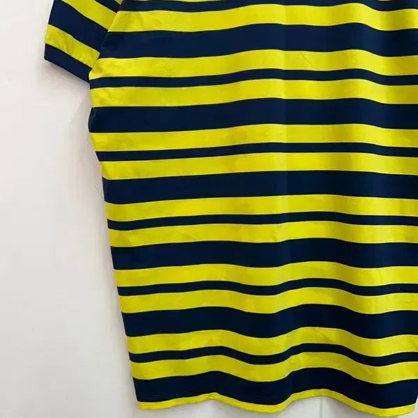 [BUNJANG] Ralph Lauren RLX Yellow Stripe Golf Polo Shirt / 라지 랄프로렌 RLX 옐로우 스트라이프 골프 폴로 셔츠