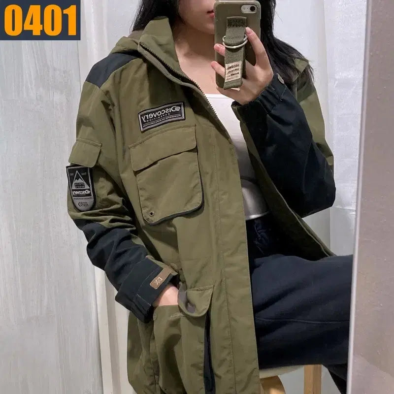 [BUNJANG] Discovery Expedition Colorblock Windbreaker Jacket - Men&