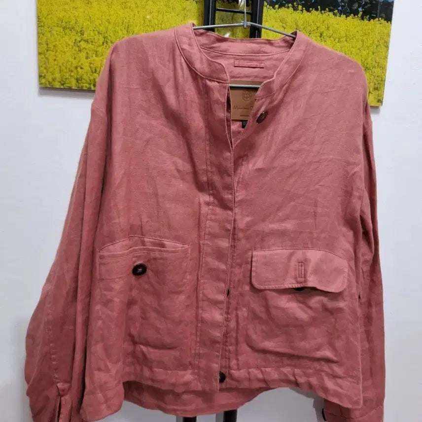 [SOLD OUT] 마시모두띠 핑크 린넨 셔츠형 자켓