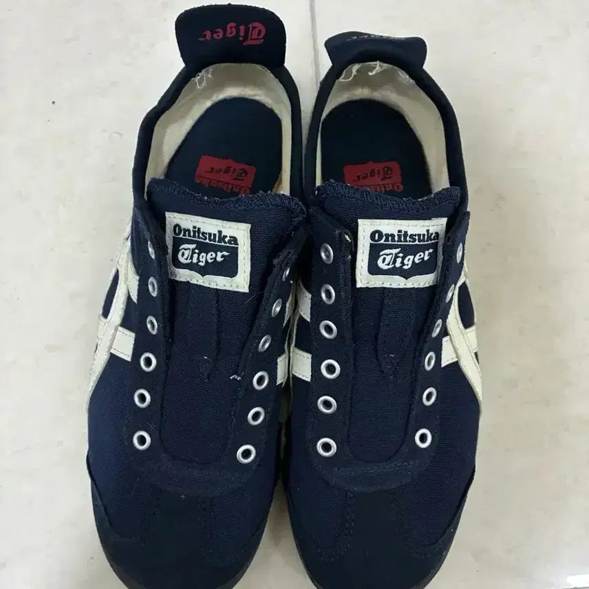 [BUNJANG] Onitsuka Tiger Mexico 66 Slip-on Sneakers Navy / 오니츠카타이거 멕시코66 슬립온 스니커즈 네이비