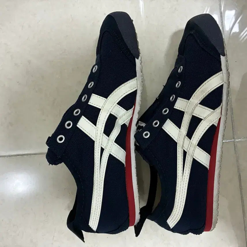[BUNJANG] Onitsuka Tiger Mexico 66 Slip-on Sneakers Navy / 오니츠카타이거 멕시코66 슬립온 스니커즈 네이비