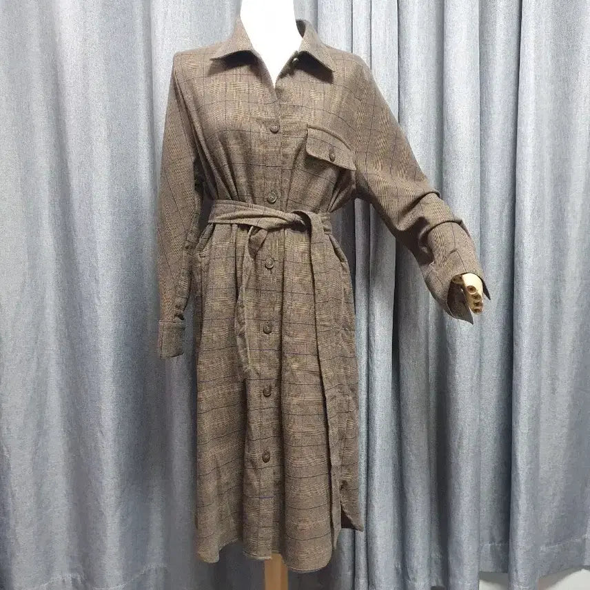 [BUNJANG] Belted Shirt Dress / 허리끈 남방 원피스