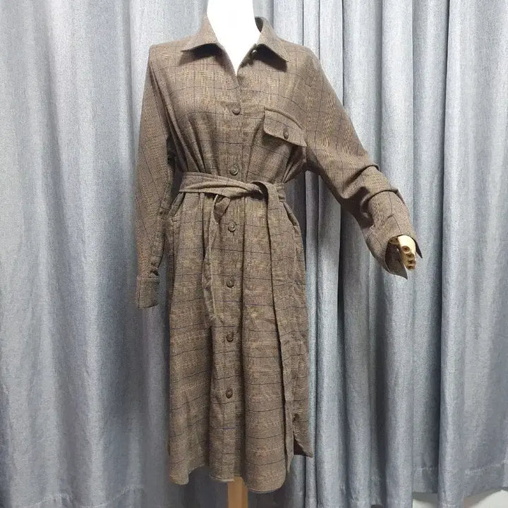 [BUNJANG] Belted Shirt Dress / 허리끈 남방 원피스