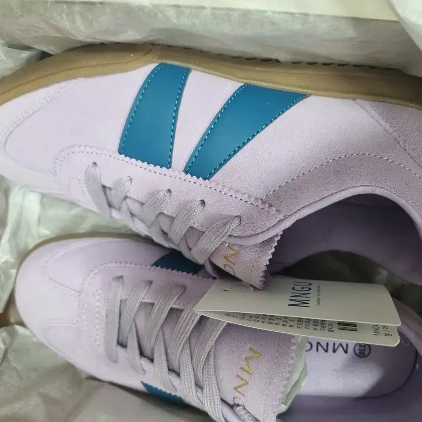 [BUNJANG] MNGU Suede Sneakers Lavender 230 / MNGU 스웨이드 스니커즈 라벤더 230
