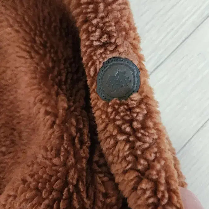 [BUNJANG] Kolon Sport Brown Fleece Jacket / 코오롱스포츠 브라운 뽀글이 플리스 자켓
