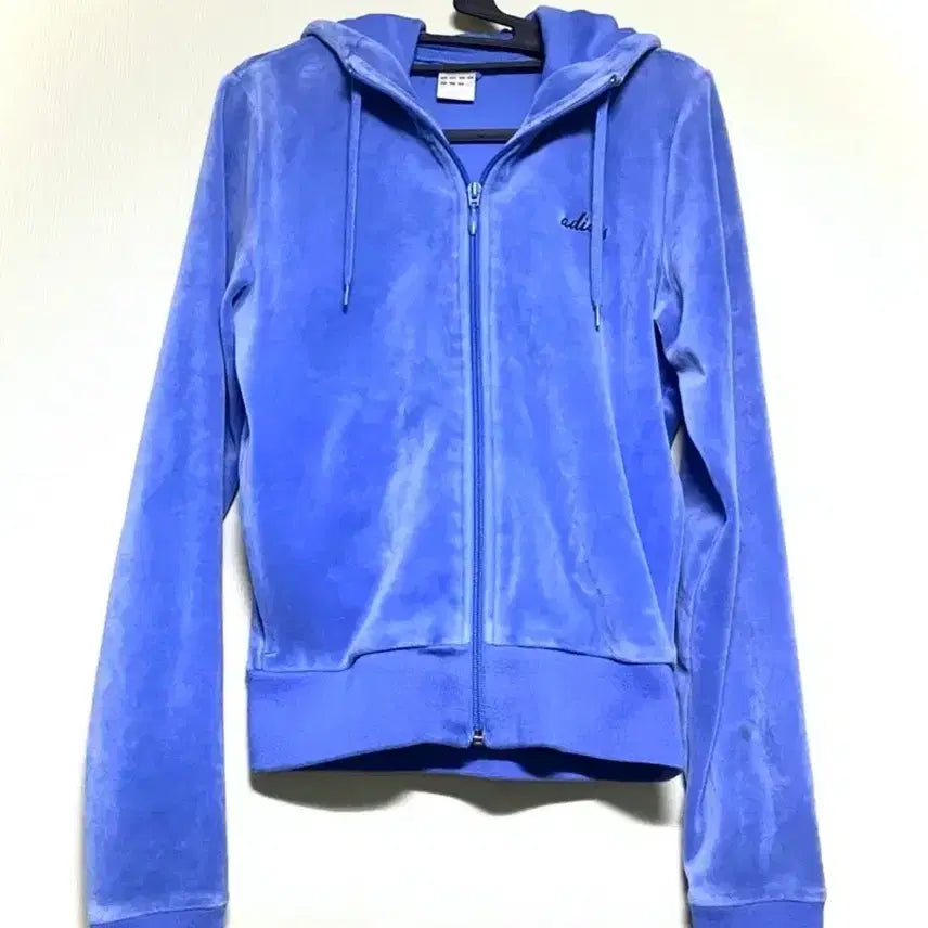 [SOLD OUT] 아디다스 벨벳 져지 후드집업 블루