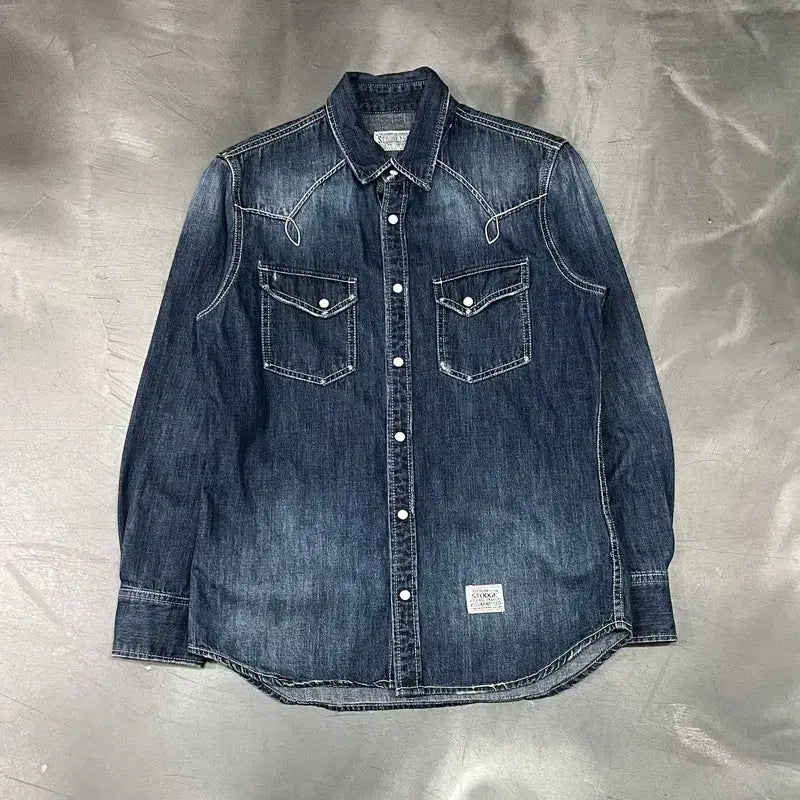 [BUNJANG] Stugie &amp; Co. Western Denim Shirt / 스투지앤코 웨스턴 데님 셔츠 y16091