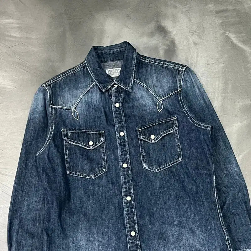 [BUNJANG] Stugie &amp; Co. Western Denim Shirt / 스투지앤코 웨스턴 데님 셔츠 y16091