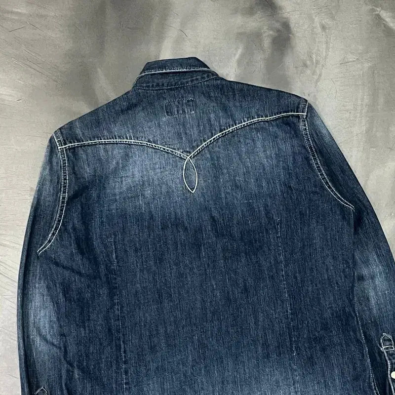 [BUNJANG] Stugie &amp; Co. Western Denim Shirt / 스투지앤코 웨스턴 데님 셔츠 y16091