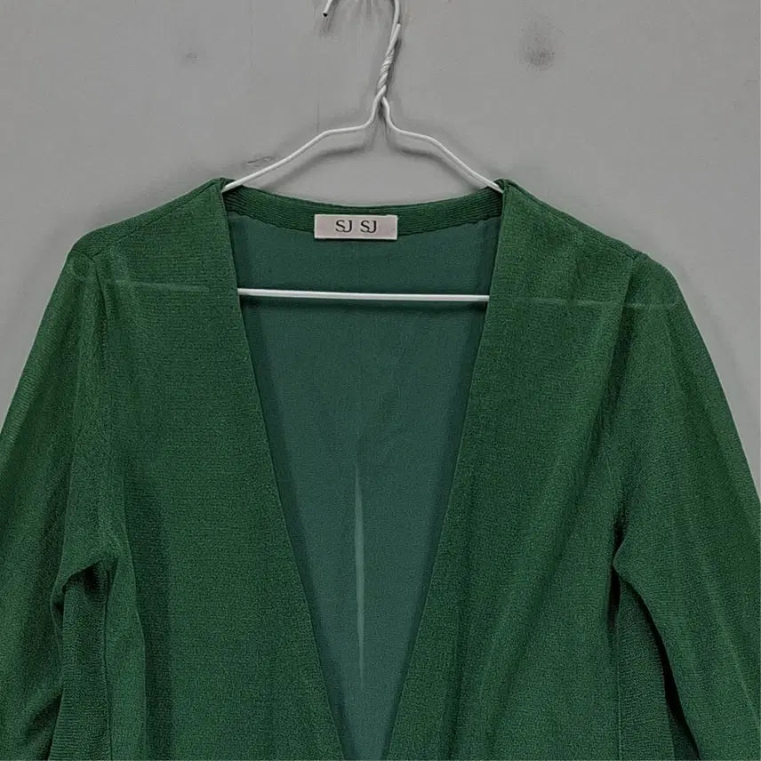 [SOLD OUT] [AI 90%] SJSJ한섬 여90 오픈가디건 봄여름 그린 06244