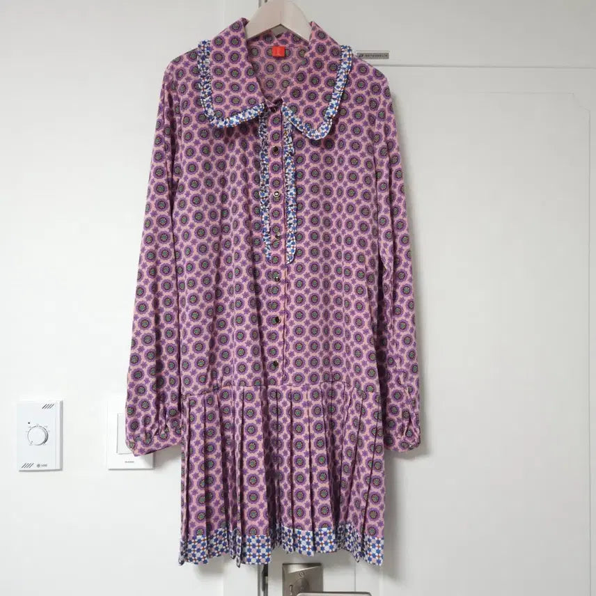 [BUNJANG] Pink and Purple Floral Dress / 핑크보라 플라워 원피스
