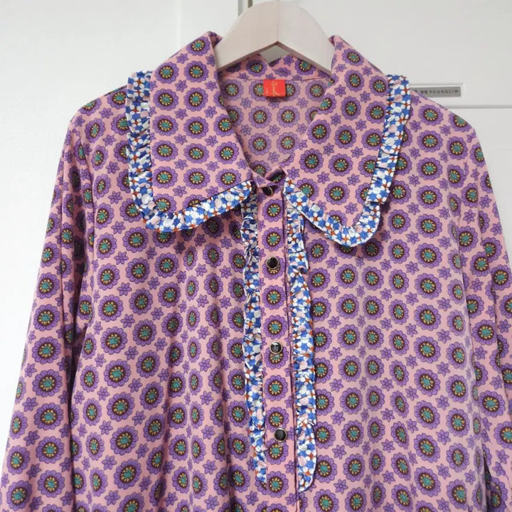[BUNJANG] Pink and Purple Floral Dress / 핑크보라 플라워 원피스