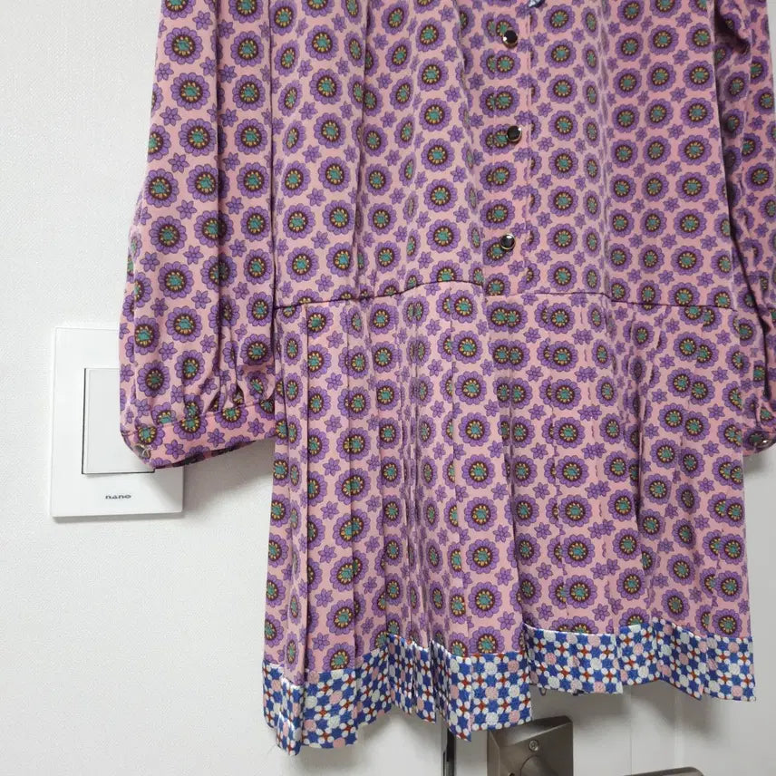 [BUNJANG] Pink and Purple Floral Dress / 핑크보라 플라워 원피스