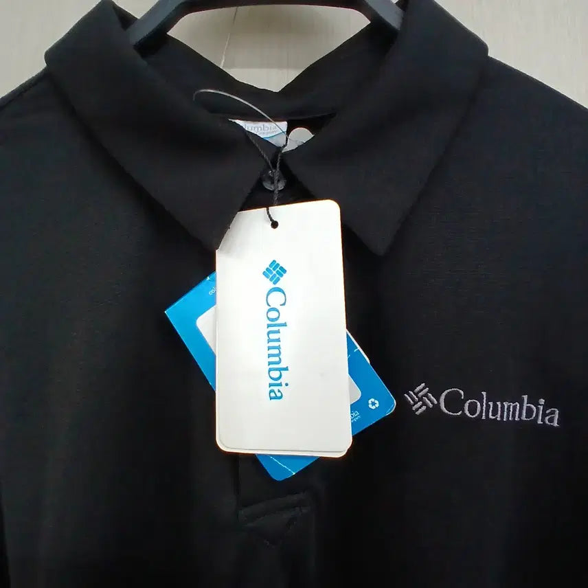 [BUNJANG] Columbia Long Sleeve Polo Shirt / 컬럼비아 블랙 긴팔 폴로티셔츠