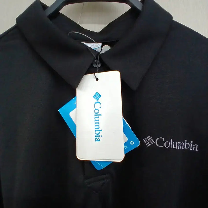 [BUNJANG] Columbia Long Sleeve Polo Shirt / 컬럼비아 블랙 긴팔 폴로티셔츠